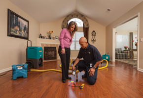 Cleaning a wood floor